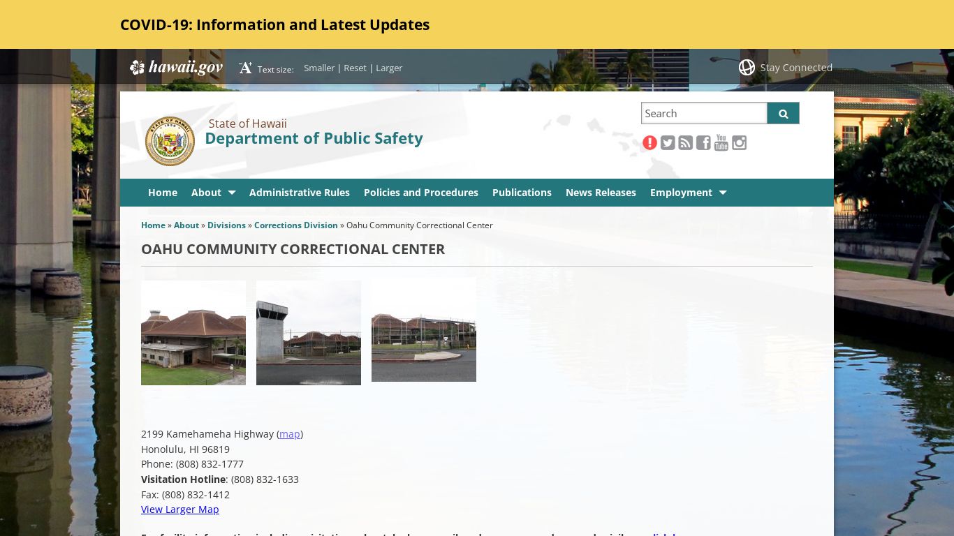 Department of Public Safety | Oahu Community Correctional ...